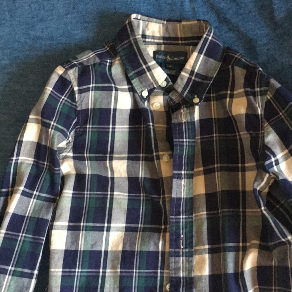 Ralph Lauren kids 6 plaid dress shirt like new